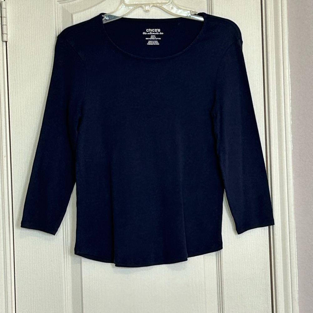 ⭐️Chico's Midnight Blue Long Sleeve Tee
